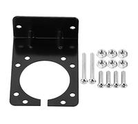Trailer Connector wire harness Bracket for trailer light plug in, Black Metal Mounting Bracket Holder for 7 Pin Caravan Towing Trailer Connector Plug light Socket metal holder mounting bracket