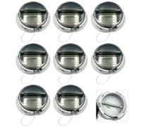 Trailer Document Holder with Wire Attached Cover for Semi Truck, ABS Plastic Document Holder Kit, Registration Card Holder Box, Opaque Gray (8 PCS)