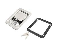 Trailer Door Key Lock Stainless Steel Paddle Handle Lock Toolbox Lock for RVs Trucks Trailers 304 Stainless Steel Bull Polishing 140 x 108mm