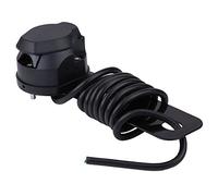 Trailer Electric Adaptor Socket Assembly Prewired Plug Tow Bar TM4002 7 Pin Trailer Adapter Socket Plug and Play Design Brass Pins Material for Caravan Towing Black