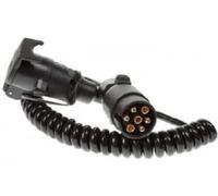Trailer extension lead curly cable 1.5m long with 1 x 7 pin plug and 1 x 7 pin flying socket Pt no. LMX736