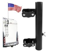 Trailer Flag Pole Mount - Sturdy Rust Metal Bracket for RV Boat and Vehicle Installation, Quick Release Holder | Portable Deck Dock Decorative Mounting Hardware Camping Hiking Outdoor Events
