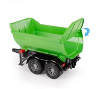 Lena Worxx Trailer - Tractor Toy with Tipping Trough & Tailgate, 5 mm Galvanised Steel Axles, for Deutz-Fahr Agroton 7250 TTV, Indoor & Outdoor, for Children from 3 Years