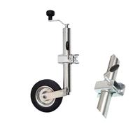 Trailer Guide Wheels With Clamping Supports - Beach Boat Trailer Jack, Heavy-Duty Bolt-On Swivel Jack, Swivel Lifting RV Parking Bracket Legs, With 8-Inch Wheel, 330 Lbs Wheel