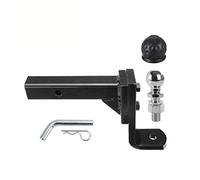 Trailer Hitch, 5 Hole Adjustable Height Tow Bar Hitch Drop Mount 50MM Ball CAP 4000 KG Trailer RV Camper Caravan Parts Accessories(Set With 50mm Ball)