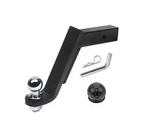 Trailer Hitch, 8inch Drop Tow Bar W/50mm 2inch Ball Cover Mount Tongue Hitch Trailer Car RV Boat Parts Accessories(With 50mm Ball)