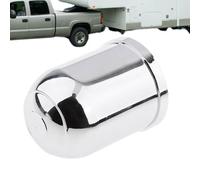 Trailer Hitch Ball Cover - Chrome-Plated ABS Tow Bar Ball Cap with Secure Clips | Protective RV & SUV TrailerBall Coupler Head Cap | Fits 50mm/1.96in Hitch Balls, 50g