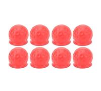 Trailer Hitch Ball Cover Set, 8Pcs Soft PVC, 50mm Diameter, Red - Durable Protection, Prevents Rust and Scratches, Fits RV Caravan Truck Tow Bars (Red)