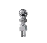 Trailer Hitch, Chrome Extended Long Dia Hitch Mount Tow Ball Capacity 5000Lbs Coupling Trailer Parts RV Camper Caravan Accessories(50MM BALL)