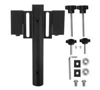 Trailer Hitch Flag Pole Holder for Trucks, 2 Inch Black Iron Mount | No Drilling Installation, Quick Setup for Sports Events and Off-road Use, Stable Fit for Flagpoles