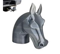 Trailer Hitch Guard - Horse Head Vehicle Ornament, Modern Cover With Sturdy Build, Trailer Protection For Cars, Sedans, SUVs, Road Trips, Automotive Accessories Category for Travel Load Safety Use