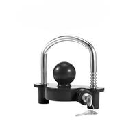 Trailer Hitch Heavy-Duty Anti-Theft Hook Lock, Universal Trailer Ball Coupler Lock For Caravan RV, Towing Safety Accessory Ball Hitch Tow(Black)