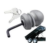 Trailer Hitch Lock - Ball Coupler Security, Heavy Duty Device | Universal Protector Preventing Theft Safety For Truck Car RV Boat Van SUV Tow Hauling Equipment Outdoor Travel Storage