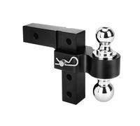 Trailer Hitch Lock, Heavy Duty Adjustable Trailer Hook Ball Bracket Kit With 2 Inch Ball Trailer For RV Truck Camper Car Caravan Accessories(Nero)