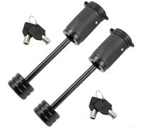 Trailer Hitch Lock Robust Steel Construction Rust-Proof Dust Cap for Boat Horsebox Tow Bar Protection Fit 20cm(Set Of 2)