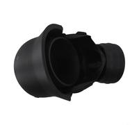 Trailer hitch protective plastic cover with helmet and visor design, secure screw locking system providing theft resistance and long term durability (Black)
