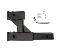 Trailer Hitch Riser Extender Adapter, 2 Inch Receiver with 9.65in Range Extension 2 Inch Shank 7500lbs Tow Capacity Matte Black Ideal for Bikes Cargo Tow Bars All SUVs Trucks RVs