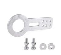 trailer hitch， Universal Racing Car Front Tow Hook Fit for Auto Trailer Ring Style Anodized Colorful(Silver)