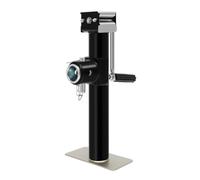 Trailer Jack 1000lbs Q235B Steel 10 Inch Lift Utility Stabiliser Black | Q235B steel utility frame lift, dual rust protection, locking swivel pin with chain, for caravans and light trailers