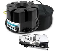 Trailer Jack Blocks- Basima 1 PC RV Leveling Blocks, Heavy-Duty Universal-Fit Stackable 6" RV Stabilizer Blocks for 5th Wheel, Camper, Travel Trailer, and Tongue Jacks with Carrying Bag, Dark Grey