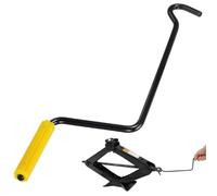 Trailer Jack Handle Replacement Steel Hand Crank Tool for Suvs | Black Galvanized Iron, Torque Leverage and Ergonomic Grip, Hook Rod Accessory for Driveway Roadside Use Random Color