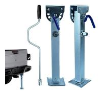 Trailer Jack, Heavy Steel Riser | 46-68cm Retractable 1000kg Pull Down - This Adjustable Stabilizing Pillar Includes A Hand Crank For RV Caravans Trailers And Fragile Entry Steps