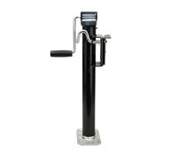 Trailer Jack Support Leg Heavy Duty Manual Trailer Jack with Side Mounted Crank and Gearbox Housing for RV Trailer Leveling and Stabilizing Suitable, 15 Inch, Side Crank