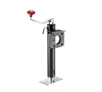 Trailer Jack Support Leg Heavy Duty Manual Trailer Jack with Side Mounted Crank and Gearbox Housing for RV Trailer Leveling and Stabilizing Suitable, 10 Inch, Top Crank