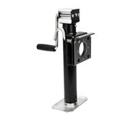 Trailer Jack Support Leg Heavy Duty Manual Trailer Jack with Side Mounted Crank and Gearbox Housing for RV Trailer Leveling and Stabilizing Suitable, 10 Inch, Side Crank