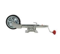 Trailer Jack, Trailer Wheel Jack Trailer Tongue Jack Galvanized Steel 1500lbs Adjustable for Yachts Trailers RV (Rubber Clad Iron Wheel)