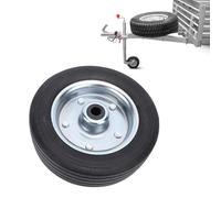 Trailer Jack Wheel 6 Inch Replacement, 500kg Capacity Solid Rubber Tyre with Corrosion Resistant Rim - 11.8mm (0.46") Fit for Caravan, Boat Trailer Jacks, Easy Manoeuvring for Towing Maintenance
