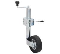 Trailer Jack Wheel Galvanised Steel 60mm Split Clamp Adjustable 63-87.5cm 400kg