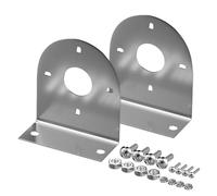 Trailer Light Bracket Mount - 2 Piece Stainless Steel Lamp Plate, L Shape Marker Mounting, Pre Drilled Hole Hardware, Truck Underglow Tail Roof Auxiliary Lighting, Vehicle External Support