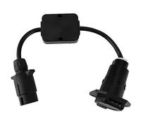 Trailer Light Cable Converter Adaptor - European 7-Pin To American 7 Way Plug Conversion for RV, Truck, and Trailer Wiring Harness - Compatible Trailer Plug Adaptor and Converter