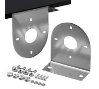 Trailer Light Mounting Bracket 2 Piece Stainless Steel Lamp Plate | L Shape Marker Light Bracket with Pre-Drilled Holes and Hardware for Truck Underglow Tail Roof Auxiliary Lighting