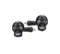 trailer lights For Racer 2PCS Dual Color Motorcycle Skull Shape Waterproof Fog Auxiliary Headlights ATV Scooter Driving Spotlight led trailer lights(2pcs White Yellow)