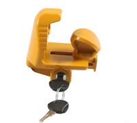 Trailer Lock with Keys, Trailer Hitch Lock, for 1-7/8", 2", 2-5/16" Couplers, Aluminum Alloy Tow Ball Lock, Anti-Theft Security Device for Boats, Campers, RVs(yellow)