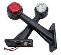 Trailer Marker - MASO 2X 8 LED SIDE OUTLINE STALK MARKER LIGHTS LAMP 12V White Red TRAILER TRUCK CARAVAN 20CM