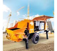 Trailer Mounted Concrete Pump for Commercial and Residential Projects, High Pressure Cement Pump for Foundation Pouring, Slab Work, Road Construction and Building Renovation
