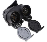 Trailer Plug 13 To 7 Pin 12n 12s Dual Eu Plug Converter Adapter For Car Trailer Truck Tow Bar 12v