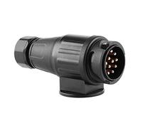 Trailer Plug, Trailer Adapter, 12V 13 Pin Electric Trailer Plug Plastic 13 Pole Wiring Connector Adapter Black