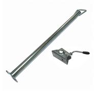 Trailer Prop Stand Drop Tube & Clamp with Handle 34MM x 600MM (Caravan Support Leg Zinc Plated)