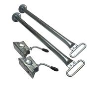 Trailer Prop Stand Drop Tubes & Clamps with Handle 34MM x 600MM X2 (Caravan Support Leg Steady Bar)