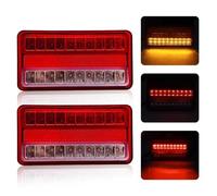 Trailer Rear Lights Tail 2pcs 20 LED 12V-80V Tail Light Waterproof Car Truck Trailer Camper Van Stop Brake Rear Reverse Indicator Lights Turn Signal Lamp Indicator Lighting(A)