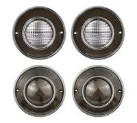 Trailer Rear Lights Tail 4Pcs/Set For Chevrolet For Corvette C3 1975 1976 1977 1978 1979 Tail Lights Backup Light Car Tail Light Signal Lamp Without Bulb Indicator Lighting(4Pcs Black)