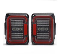 Trailer Rear Lights Tail For Jeep For Wrangler JK JKU 2007-2018 LED Tail Lights DRL Brake Reverse Turning Lamps 12v Approved Accessories For The Car Indicator Lighting(US RED VERSION,01 Clear)
