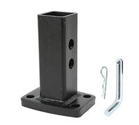 Trailer Receiver Tube Proof Strong Strength Sprayed Plastic Surface Stable Connection for Camping RV Trailer Hitch Adapter Durable Cast Steel Iron Galvanized Material 50x50mm Size