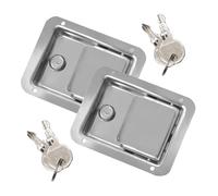 Trailer RV Travel Lock, Stainless Steel RV Door Latch, Anti-Theft Paddle Door Tool Box Lock with 2PCS Key for Caravan Truck Camp Motorhome (2PCS)