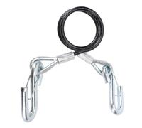 Trailer Safety Chain, Trailer Safety Cable with S-Hook, 3500 Lbs Load-Bearing Safety Rope, Trailer Brake Safety Cable, 27.6 Inch Maximum Extension Length, (with Two S Hooks)