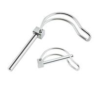 Trailer Shaft Locking Pin - Heavy-Duty Coupler Pin, Stainless Steel Lock | Safety Hitch Pins Clip Set, Durable Trailer Security Accessory for Farm Equipment Bike Carts Boats Lawn Gear